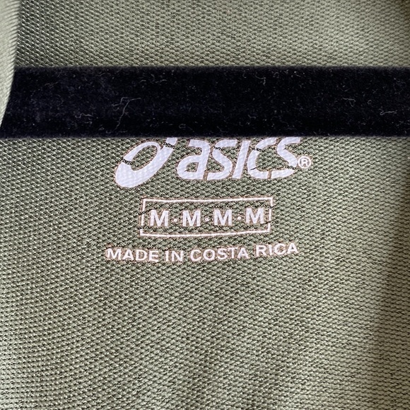 ASICS exercise zip up jacket Sz medium green flowers - Picture 7 of 7